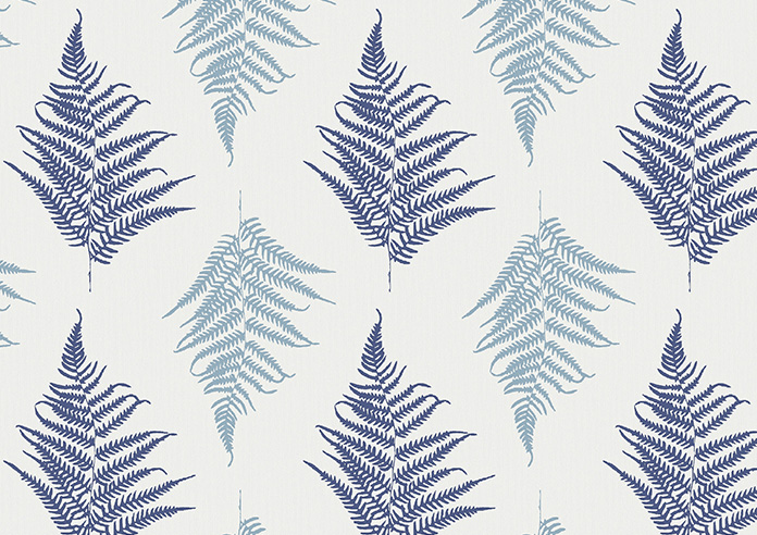 Delicate Ferns, Blue - Twist&Fit Roller Blind - Image 6